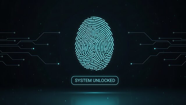 Digital Fingerprint Scan with System Unlocked Notification and Circuitry security - Powered by Adobe
