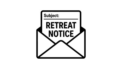 Retreat notice email announcement invitation vector graphic