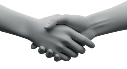 Handshake agreement business partnership concept white transparent background png