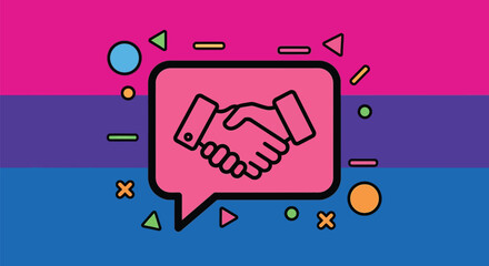 Bisexual handshake partnership agreement collaboration cooperation deal