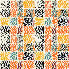 Twisted lines, smooth curved twisting stripes, seamless pattern