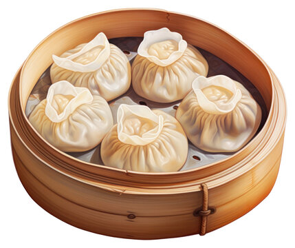 PNG Dim sum dumpling food xiaolongbao.