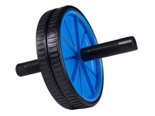 Blue ab wheel roller on transparent background