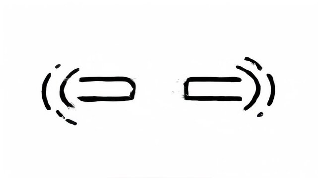 Arrows Indicate Direction or Compression in Hand-Drawn Style