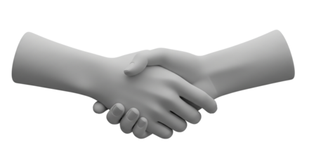 Handshake agreement business meeting concept gray transparent background png
