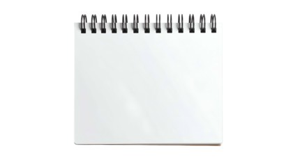 Blank Spiral Notebook on White Background