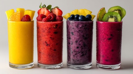 fresh fruit smoothie with blueberries