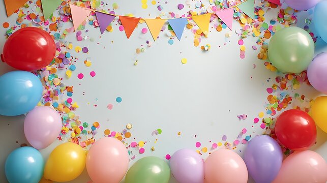 colorful balloons on a white background