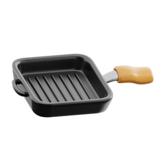 Grill pan 3d illustration