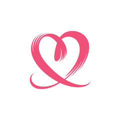 Modern Minimal Love Heart Logo Design