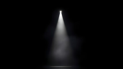 actor. A solitary spotlight piercing through darkness, creating a dramatic and minimalist theatrical atmosphere. wellbeing guides.