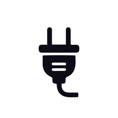 Obraz premium Electricity,battery power Icon black and white vector design 