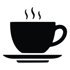 Aromatic Cup of Coffee Silhouette Icon for Food and Beverage Lovers