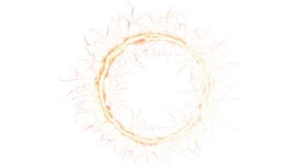 Aura abstract light ring effect on white transparent png