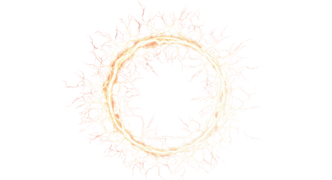 Aura abstract light ring effect on white transparent png