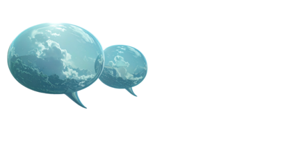 Global Communication Concept with Speech Bubbles