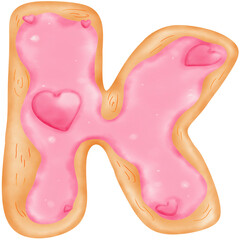  alphabet cooki Pink 
