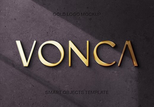 Gold Sign Mockup