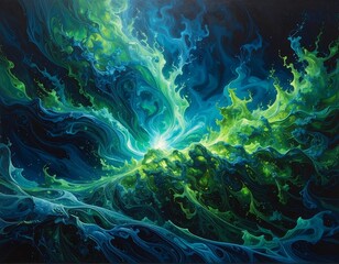 Abstract depiction of energy, movement, and vitality in vibrant hues