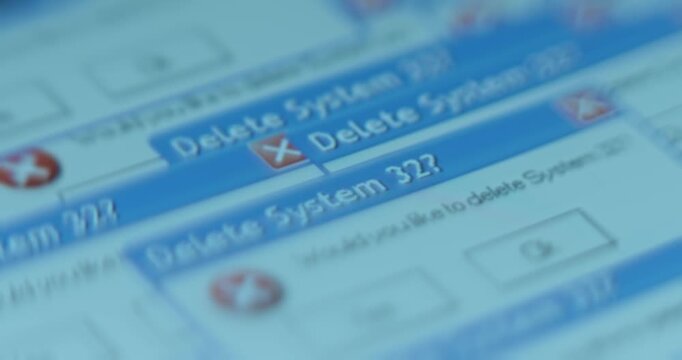 Popping up windows with question message Delete System 32