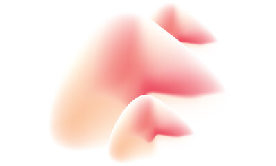 Abstract Soft Pink And Peach Organic Shapes On White