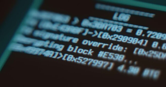 Program in the process of decrypting data