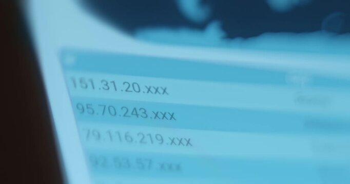 IP addresses under cyber attacks, real time data