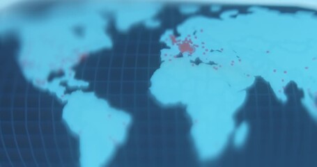 Digital World Map of Live Cyber Threats - Powered by Adobe