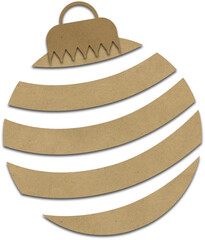 Brown Paper Christmas Ornament Illustration Cutout