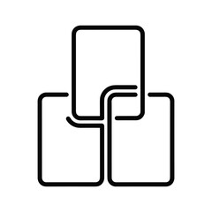 Interconnected Rectangles Icon for Integration and Networking