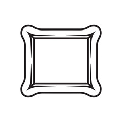 wooden picture frame isolated