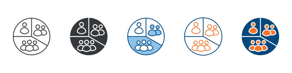 Market Segmentation Icon Set Multiple Style Collection 