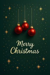 Christmas background with green decorative glow and stylish holiday accents, ideal for premium greeting cards, invitations, marketing graphics, and seasonal branding projects