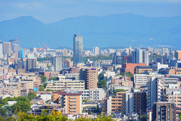 福岡のビル群風景