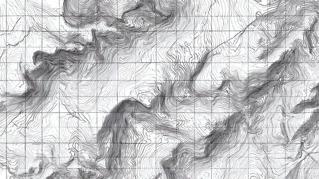 Topographic Map with Gridlines, a mesmerizing representation of the earth's surface 