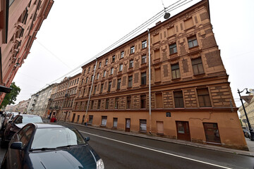 Decembrists Street in the center of St. Petersburg.
