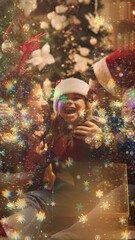 Vertical Snowflakes Transition 06