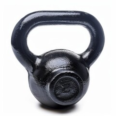 Fototapeta premium A Heavy Black Kettlebell Perfect for Strength Training and Fitness Routines, Essential for Weightlifting and Overall Health Improvement
