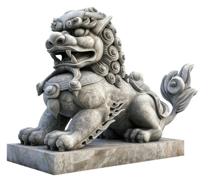 PNG Stone chinese singha statue sculpture lion.