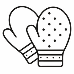 Mittens Line Art