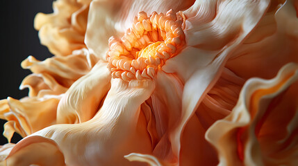 Skin folding open to reveal glowing organic cores in hyper-realistic detail 