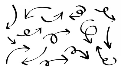 Hand drawn black arrow set is...