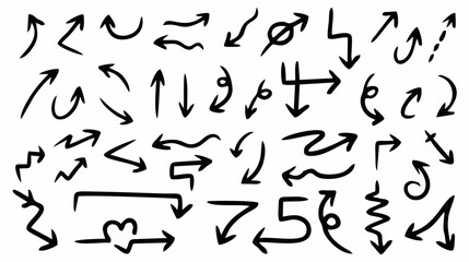 Hand drawn arrow mark icons.eps