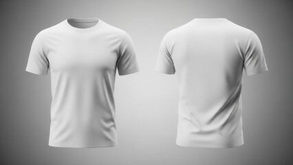 Clean white t-shirt mockup front and back ready for your design template