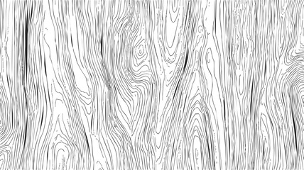 Wood grain seamless pattern sketch, hand drawn swirling lines and knots. Vector illustration