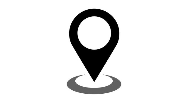 Map pin pointer animation video. Address and location video.