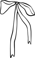 Line art fancy ribbon
