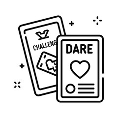 Challenge and Dare Game Cards Icon