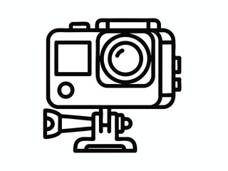 Fototapeta premium Action Camera Icon on Tripod
