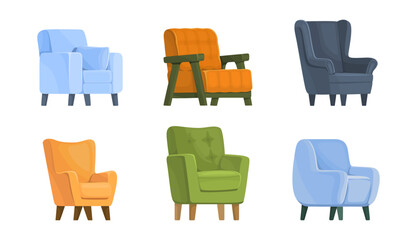 Cozy armchair set for interior design